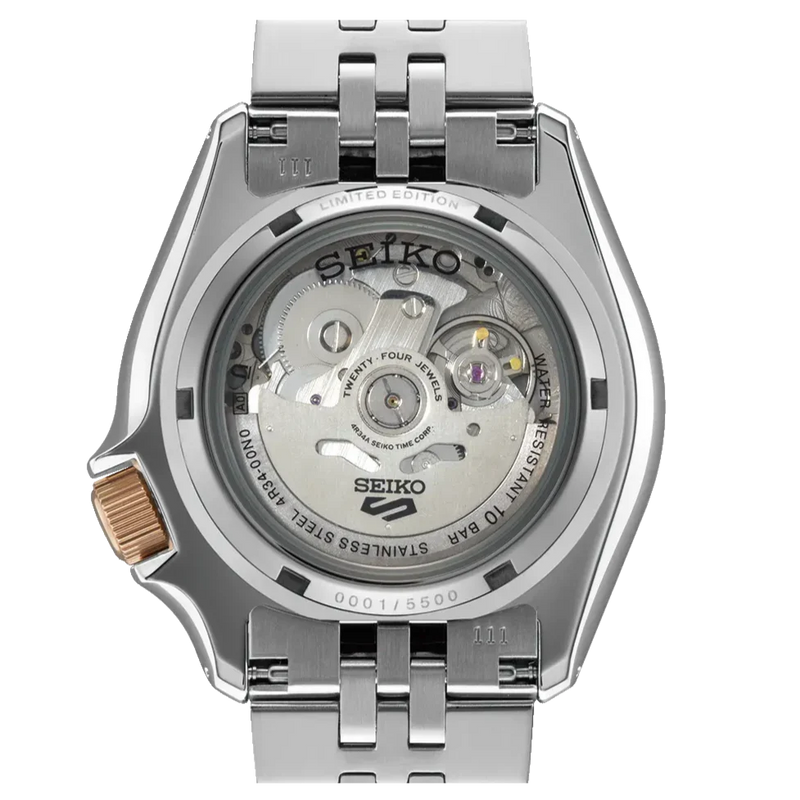 Seiko 5 GMT Sport Asia Exclusive Limited Edition Off White Dial Silver Steel Strap Watch for Men - SSK046K1 Buy Now By Seiko