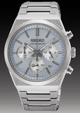 Seiko Conceptual Chronograph Ice Blue Dial Silver Steel Strap Watch for Men - SSB459P1