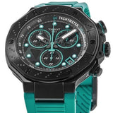 Tissot T Race Chronograph Black Dial Green Rubber Strap Watch for Men - T141.417.37.051.01