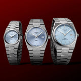 Tissot PRX Quartz Ice Blue Dial Silver Steel Strap Watch for Women - T137.010.11.351.00