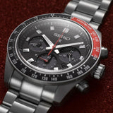 Seiko Prospex Speedtimer Solar Chronograph Black Dial Silver Steel Strap Watch for Men - SSC915 Buy Now By Seiko