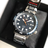 Seiko 5 Sports Automatic Blue Dial Silver Steel Strap Watch for Men - SRPC63J1