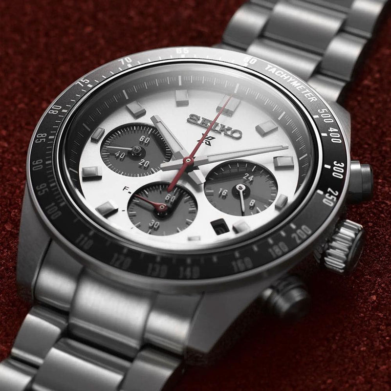 Seiko Prospex Speedtimer Solar Chronograph Silver Dial Silver Steel Strap Watch for Men - SSC911 Buy Now By Seiko