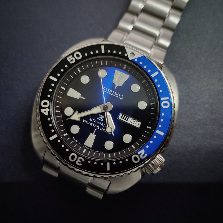 Seiko Prospex Deep Blue Batman Turtle Diver's Automatic Blue Dial Silver Steel Strap Watch for Men - SRPC25J1 Buy Now By Seiko