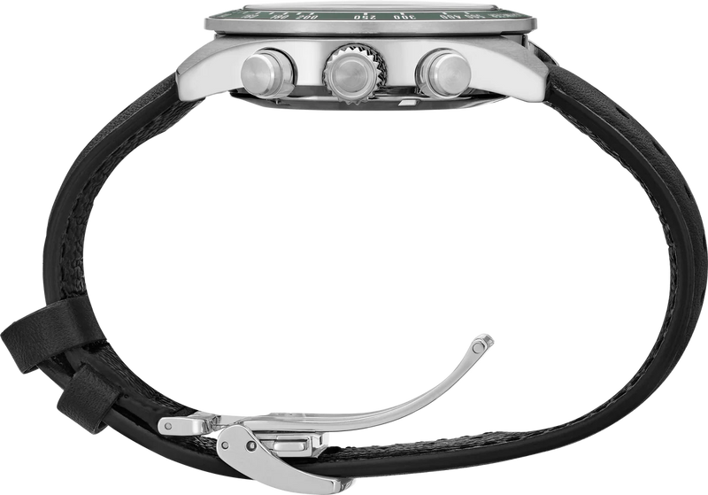 Seiko Prospex Speedtimer Solar Chronograph Ivory Dial Black Leather Strap Watch for Men - SSC943 Buy Now By Seiko
