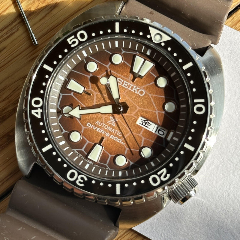 Seiko Prospex US Special Edition King Turtle Automatic Brown Dial Silver Steel Strap Watch for Men - SRPH55 Buy Now By Seiko