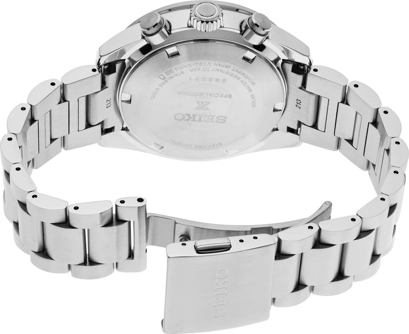 Seiko Speedtimer Solar US Special Edition Blue Dial Silver Steel Strap Watch for Men - SSC931 Buy Now By Seiko