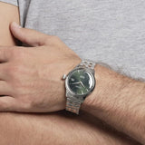 Seiko Presage Cocktail Time Automatic Green Dial Silver Steel Strap Watch for Men - SRPE15J1