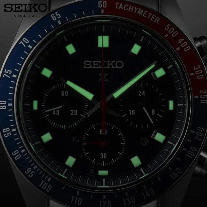 Seiko Prospex Speedtimer Solar Chronograph Blue Dial Silver Steel Strap Watch for Men - SSC913 Buy Now By Seiko