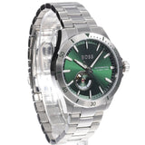 Hugo Boss Troper Automatic Chronograph Green Dial Silver Steel Strap Watch for Men - 1514200
