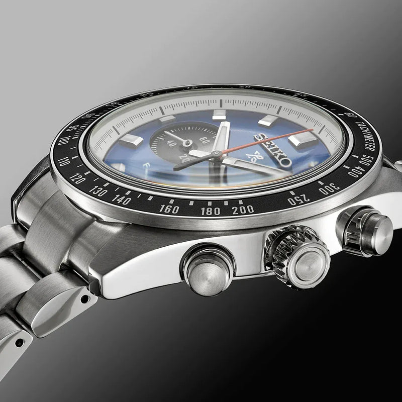 Seiko Speedtimer Solar US Special Edition Blue Dial Silver Steel Strap Watch for Men - SSC931 Buy Now By Seiko