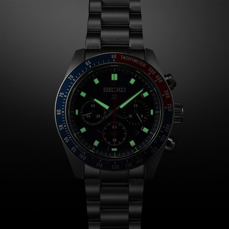 Seiko Prospex Speedtimer Solar Chronograph Blue Dial Silver Steel Strap Watch for Men - SSC913 Buy Now By Seiko
