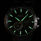 Hugo Boss Troper Automatic Chronograph Green Dial Silver Steel Strap Watch for Men - 1514200
