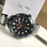 Seiko 5 Sports Automatic Blue Dial Silver Steel Strap Watch for Men - SRPC63J1