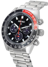 Seiko Prospex Speedtimer Solar Chronograph Black Dial Silver Steel Strap Watch for Men - SSC915 Buy Now By Seiko