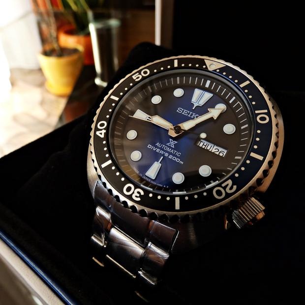 Seiko Prospex Deep Blue Batman Turtle Diver's Automatic Blue Dial Silver Steel Strap Watch for Men - SRPC25J1 Buy Now By Seiko