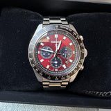Seiko Prospex US Special Edition Speedtimer Solar Chronograph Red Dial Silver Steel Strap Watch for Men - SSC927 Buy Now By Seiko