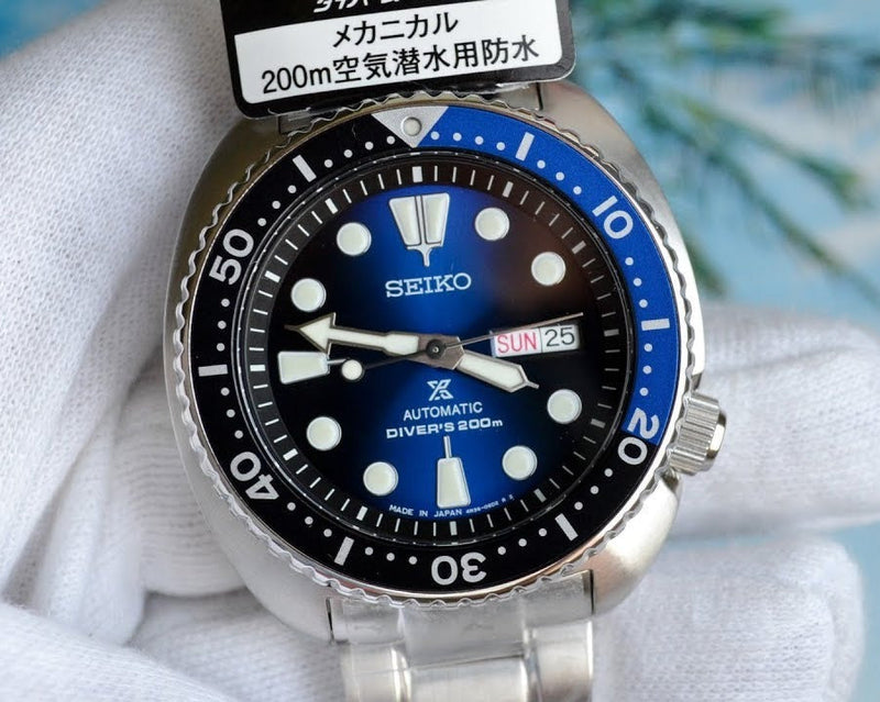 Seiko Prospex Deep Blue Batman Turtle Diver's Automatic Blue Dial Silver Steel Strap Watch for Men - SRPC25J1 Buy Now By Seiko