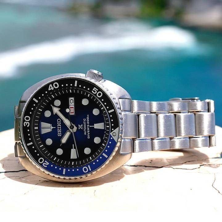 Seiko Prospex Deep Blue Batman Turtle Diver's Automatic Blue Dial Silver Steel Strap Watch for Men - SRPC25J1 Buy Now By Seiko