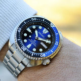 Seiko Prospex Deep Blue Batman Turtle Diver's Automatic Blue Dial Silver Steel Strap Watch for Men - SRPC25J1 Buy Now By Seiko