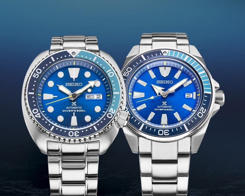 Seiko Prospex Deep Blue Batman Turtle Diver's Automatic Blue Dial Silver Steel Strap Watch for Men - SRPC25J1 Buy Now By Seiko