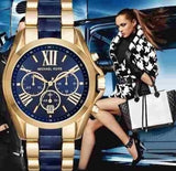 Michael Kors Bradshaw Navy Blue Dial Two Tone Steel Strap Watch for Women - MK6268 Buy Now By Michael Kors