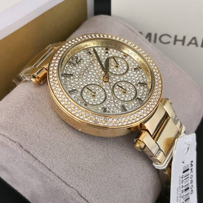 Michael Kors Parker Gold Dial Gold Steel Strap Watch for Women - MK5856 Buy Now By Michael Kors