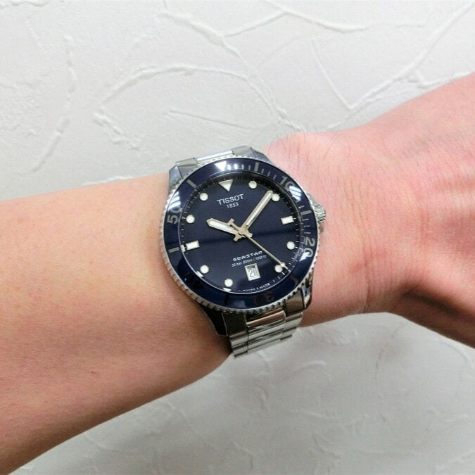 Tissot Seastar 1000 Blue Dial Silver Steel Strap Watch For Men - T120.410.11.041.00