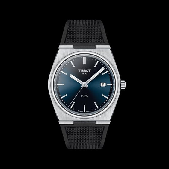 Tissot PRX Blue Dial Black Rubber Strap Watch For Men - T137.410.17.041.00 Buy Now By Tissot