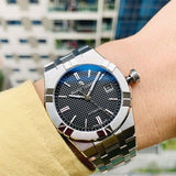 Maurice Lacroix Aikon Date Quartz Black Dial Silver Steel Strap Watch for Men - AI1108-SS002-330-1 Buy Now By Maurice Lacroix