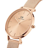 Daniel Wellington Petite Rose Gold Dial Rose Gold Mesh Bracelet Watch For Women - DW00100471 Buy Now By Daniel Wellington