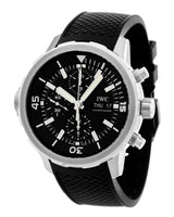 Shop IWC Aquatimer Chronograph Black Dial Black Leather Strap Watch for Men - IW376803 in USA
