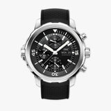 Shop IWC Aquatimer Chronograph Black Dial Black Leather Strap Watch for Men - IW376803 in USA