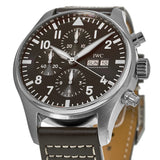Shop IWC Pilot's Watch Chronograph Edition Brown Dial Brown Leather Strap Watch for Men - IW377713 in USA