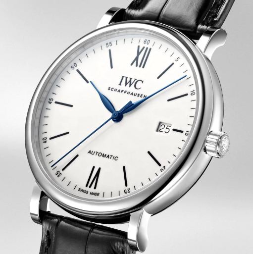 Shop IWC Portofino Automatic '150 Years' Edition Automatic White Dial Black Leather Strap Watch for Men - IW356519 in USA