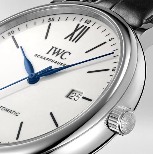 Shop IWC Portofino Automatic '150 Years' Edition Automatic White Dial Black Leather Strap Watch for Men - IW356519 in USA