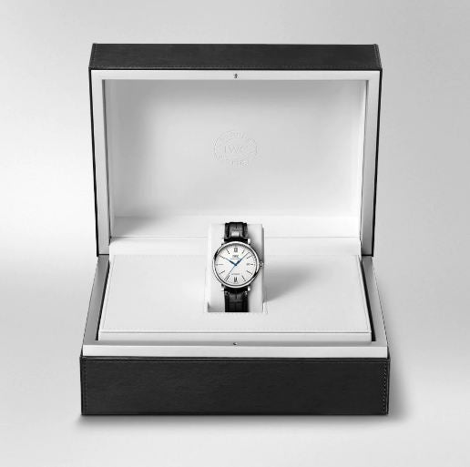 Shop IWC Portofino Automatic '150 Years' Edition Automatic White Dial Black Leather Strap Watch for Men - IW356519 in USA