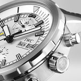 Shop IWC Aquatimer Chronograph White Dial Black Rubber Strap Watch for Men - IW376801 in USA