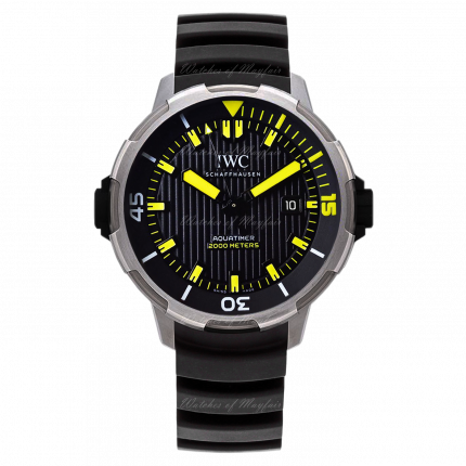 IWC Aquatimer Automatic 2000 Black Dial Black Rubber Strap Watch for Men - IW358001 Buy Now By IWC