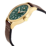 Shop IWC Pilot's Watch Automatic Spitfire Green Dial Brown Leather Strap Watch for Men - IW326802 in USA
