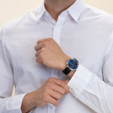 IWC Portofino Chronograph Blue Dial Black Leather Strap Watch for Men - IW391036 Buy Now By IWC