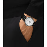 Shop IWC Portofino Automatic White Dial Black Leather Strap Watch for Men - IW356501 in USA