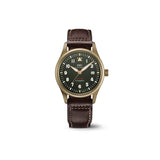 Shop IWC Pilot's Watch Automatic Spitfire Green Dial Brown Leather Strap Watch for Men - IW326802 in USA