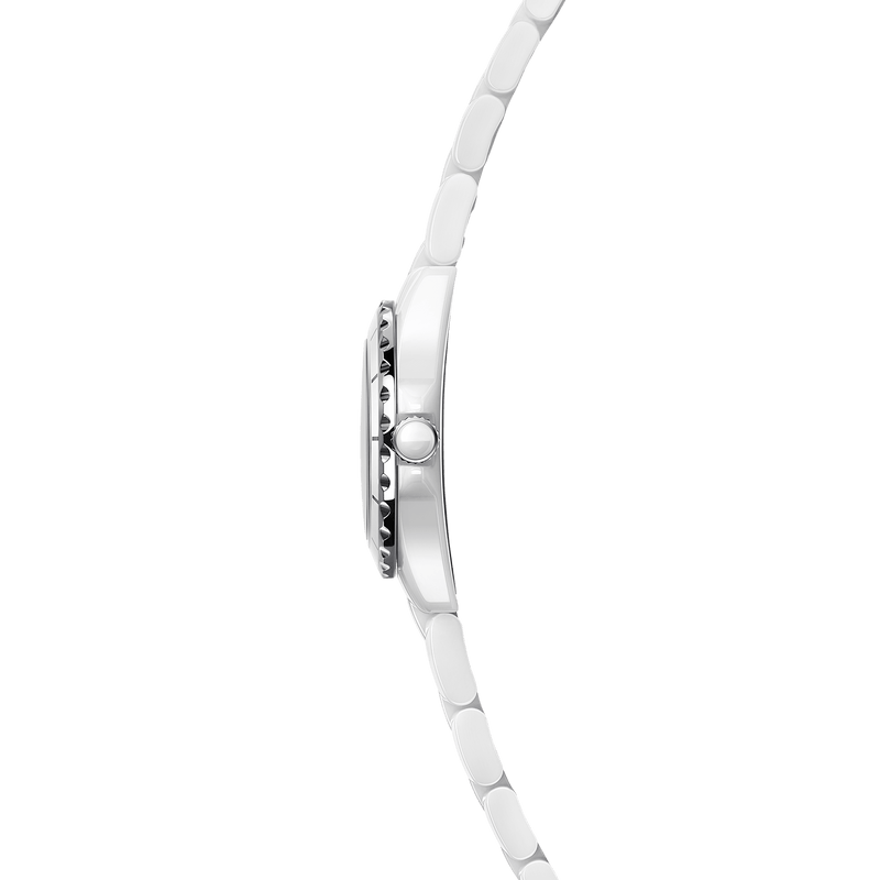 Chanel J12 Diamonds Quartz Mother of Pearl White Dial White Steel Strap Watch for Women - J12 H2570