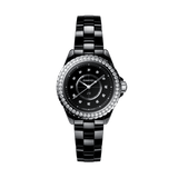 Chanel J12 Quartz Diamond Black Dial Black Steel Strap Watch for Women - J12 H6419