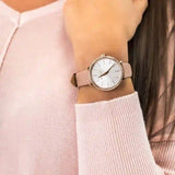Michael Kors Pyper Analog White Dial Pink Leather Strap Watch For Women - MK2803 Buy Now By Michael Kors
