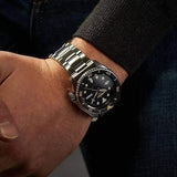 Seiko 5 Sports Automatic Black Dial Silver Steel Strap Watch For Men - SRPD57K1 Buy Now By Seiko