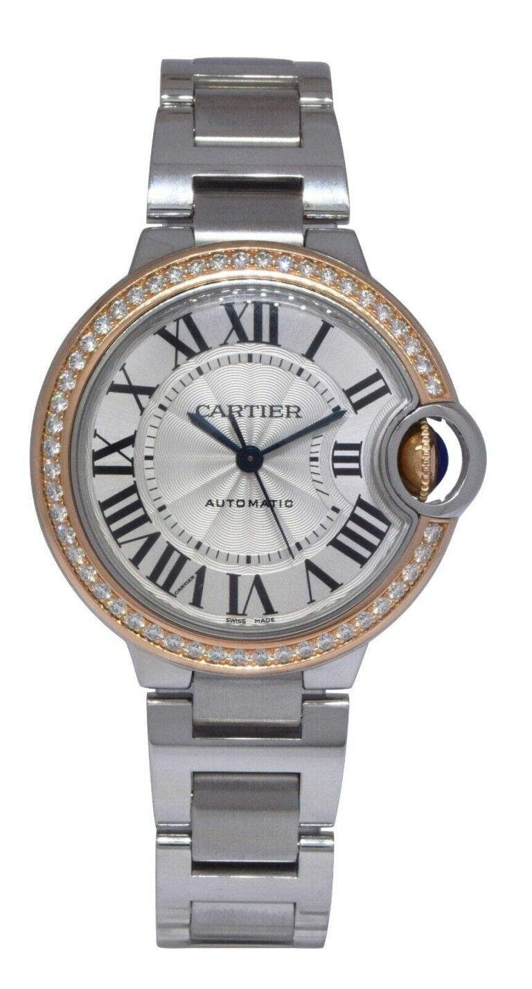 Cartier Ballon Bleu De Cartier Diamonds Silver Dial Silver Steel Strap Watch for Women - WE902080