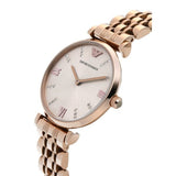 Emporio Armani T-Bar Gianni Rose Gold Dial Rose Gold Steel Strap Watch For Women - AR11059 Buy Now By Emporio Armani