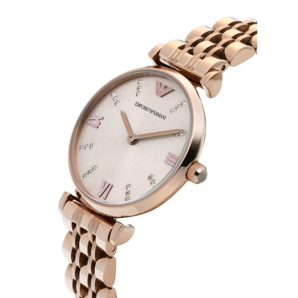Emporio Armani T-Bar Gianni Rose Gold Dial Rose Gold Steel Strap Watch For Women - AR11059 Buy Now By Emporio Armani